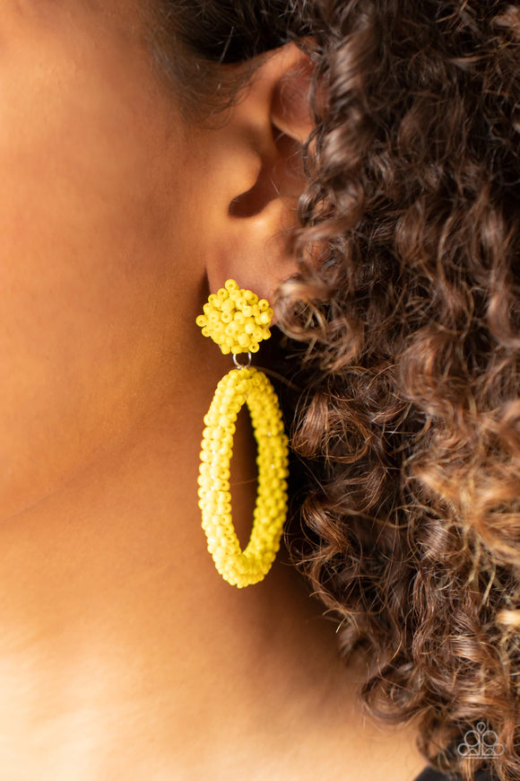 Bead All You Can BEAD - Yellow Earrings – Paparazzi Accessories