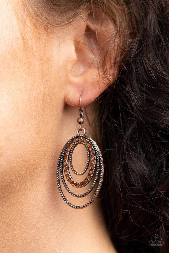 Date Night Diva - Copper Earrings – Paparazzi Accessories