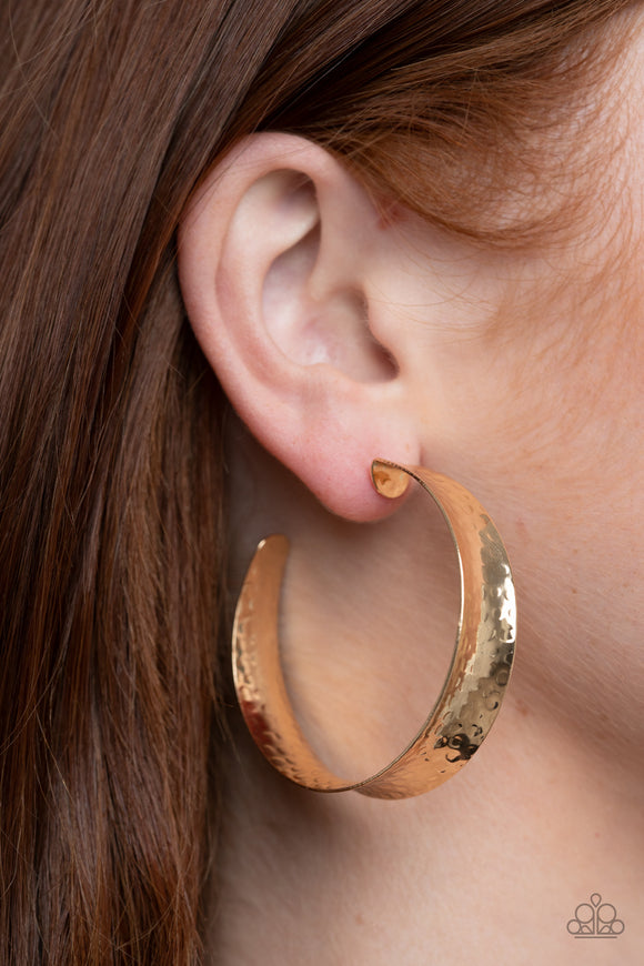 Fearlessly Flared - Gold Earrings – Paparazzi Accessories