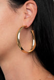 Kick Em To The CURVE -Gold Earrings – Paparazzi Accessories