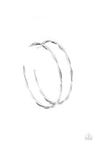 Out of Control Curves - Silver Earrings - Paparazzi Accessories