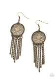 Blissfully Botanical - Brass Earrings – Paparazzi Accessories