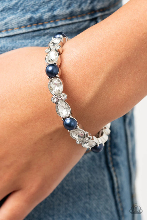 Frosted Finery - Blue Bracelet – Paparazzi Accessories