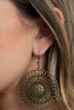 Rustic Groves - Brass Earrings – Paparazzi Accessories