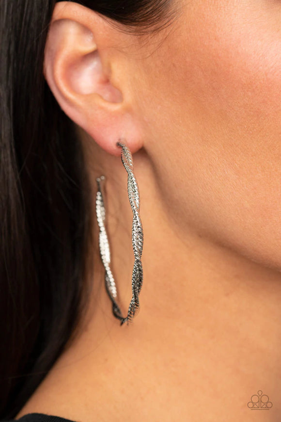 Totally Throttled - Silver Earrings – Paparazzi Accessories