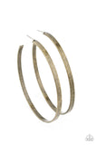 Lean Into The Curves - Brass Earrings – Paparazzi Accessories
