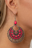 Laguna Leisure - Pink Earrings - Paparazzi Accessories