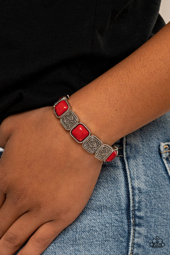 Trendy Tease - Red Bracelet – Paparazzi Accessories