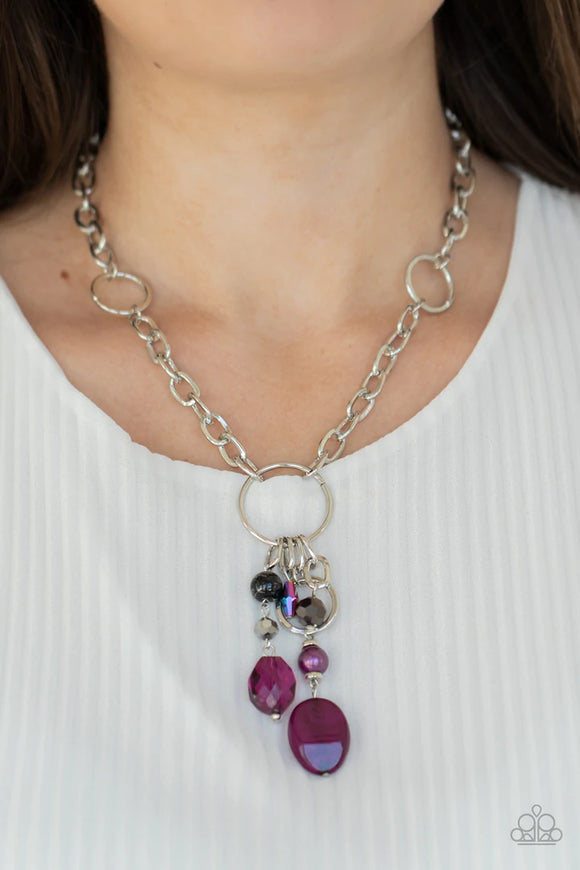 Lay Down Your CHARMS - Purple  Necklace – Paparazzi Accessories