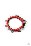 WOODnt Count It - Red Bracelet – Paparazzi Accessories