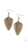 One Of The Flock - Brass Earrings - Paparazzi Accessories