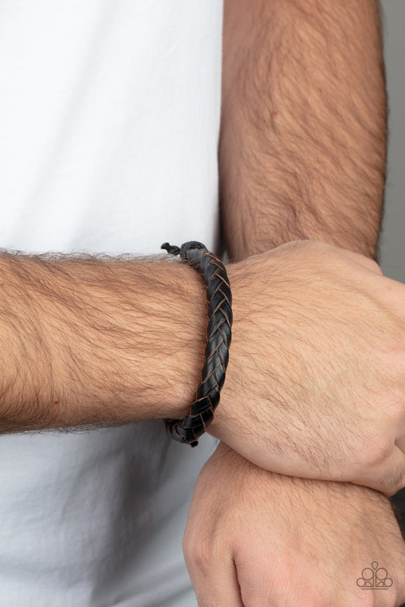 Homespun Comfort - Black Bracelet – Paparazzi Accessories