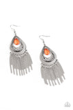Scattered Storms - Orange Earrings – Paparazzi Accessories