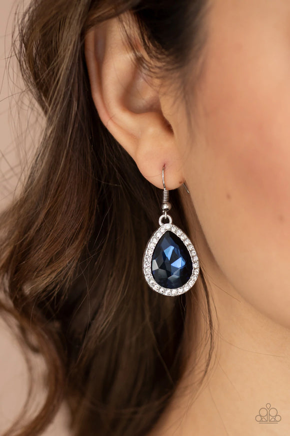 Dripping With Drama - Blue Earrings – Paparazzi Accessories