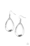 BEVEL-headed Brilliance - Silver Earrings – Paparazzi Accessories