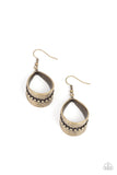 STIRRUP Some Trouble - Brass Earrings – Paparazzi Accessories