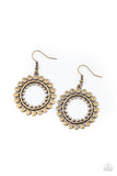 Radiating Radiance - Brass Earrings – Paparazzi Accessories