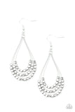 Off The Blocks Shimmer - Silver Earrings – Paparazzi Accessories