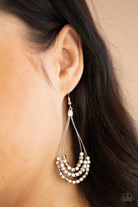 Off The Blocks Shimmer - Silver Earrings – Paparazzi Accessories