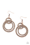 Distractingly Dizzy - Copper Earrings – Paparazzi Accessories