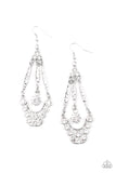 High-Ranking Radiance - White Earrings – Paparazzi Accessories