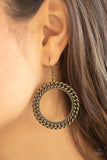 Above The RIMS - Brass Earrings – Paparazzi Accessories