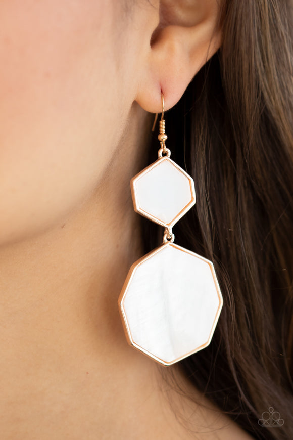 Vacation Glow - Rose Gold Earrings – Paparazzi Accessories