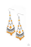 First In SHINE - Orange Earrings – Paparazzi Accessories