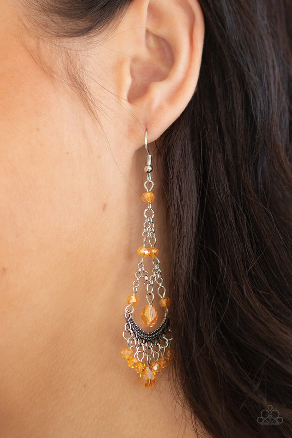 First In SHINE - Orange Earrings – Paparazzi Accessories