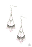 First In SHINE - Pink Earrings – Paparazzi Accessories