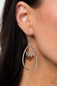 Shimmer Advisory - Brown Earrings - Paparazzi Accessories