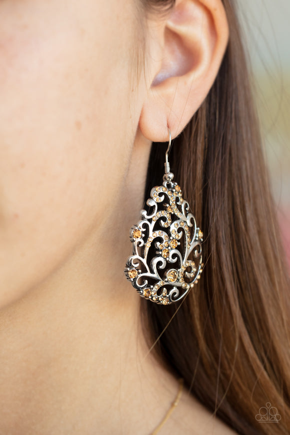 Winter Garden - Brown  Earrings – Paparazzi Accessories