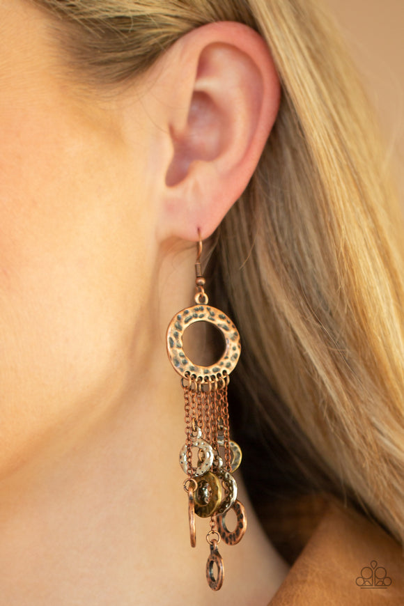 Right Under Your NOISE - Copper Earrings – Paparazzi Accessories