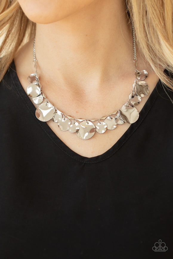 GLISTEN Closely - Silver Necklace – Paparazzi Accessories