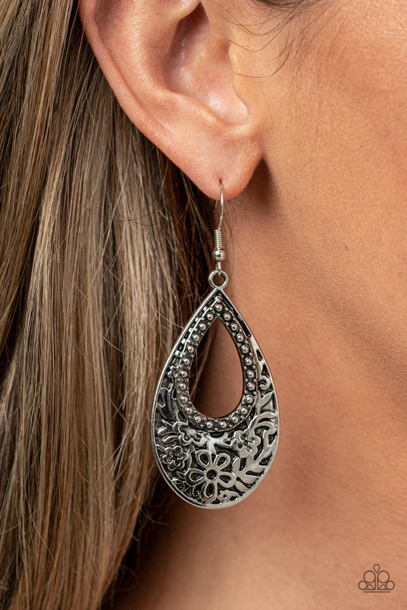 Organically Opulent - Silver Earrings – Paparazzi Accessories