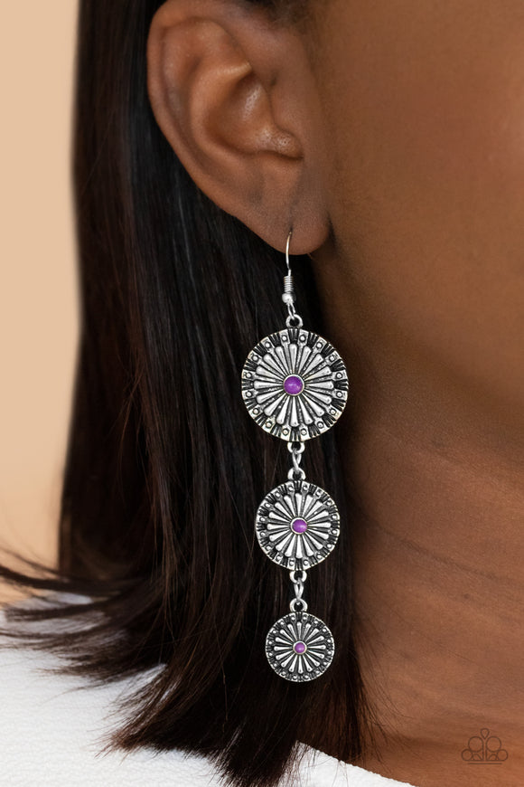 Festively Floral - Purple Earrings – Paparazzi Accessories