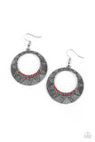 Adobe Dusk - Red Earrings – Paparazzi Accessories