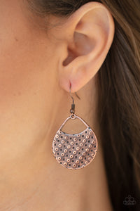 Im Sensing a Pattern Here - Copper Earrings – Paparazzi Accessories