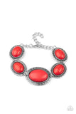MESA Time Zone - Red Bracelet - Paparazzi Accessories