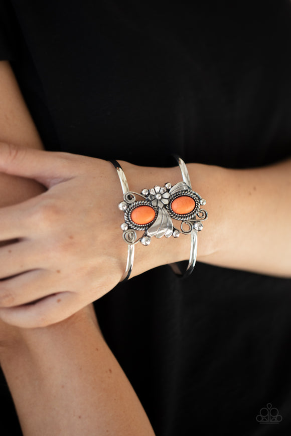 Mojave Flower Girl - Orange Bracelet – Paparazzi Accessories