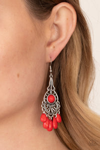 Fruity Tropics - Red Earrings – Paparazzi Accessories