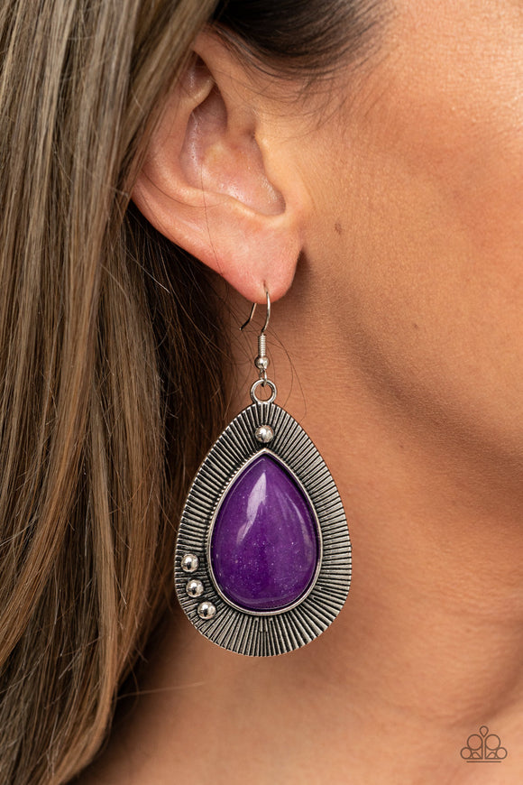 Western Fantasy - Purple Earrings – Paparazzi Accessories