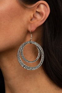 Rounded Out - Silver Earrings – Paparazzi Accessories