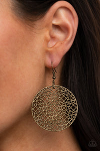 Metallic Mosaic - Brass Earrings – Paparazzi Accessories