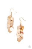 Hear Me Shimmer - Gold Earrings – Paparazzi Accessories