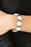 Flamboyant Tease - White  Bracelet – Paparazzi Accessories