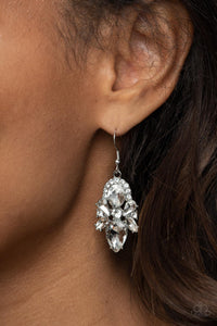 Stunning Starlet - White Earrings – Paparazzi Accessories