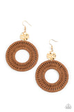 Total Basket Case - Brown Earrings – Paparazzi Accessories