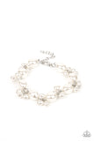 Imperfectly Perfect - White Pearl Bracelet - Paparazzi Accessories