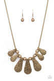 Gallery Goddess - Brass Necklace - Paparazzi Accessories